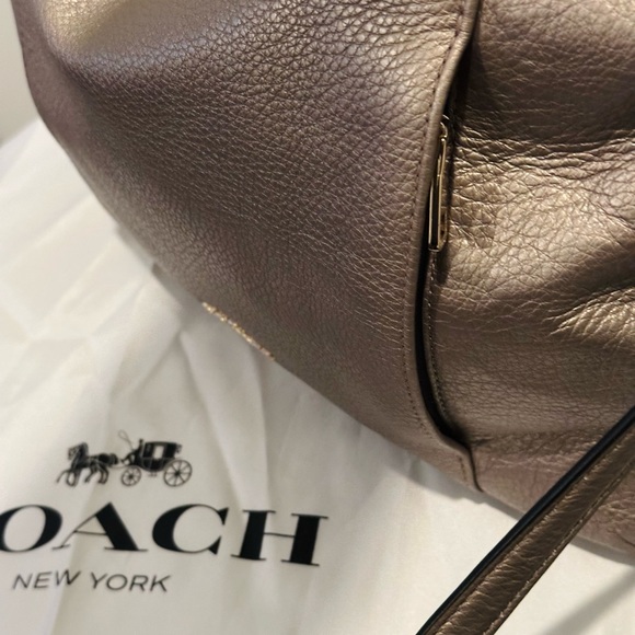 COACH Isabella Shoulder/Crossbody Bag,Pebble Leather,Light Metallic Champagne - Picture 2 of 15